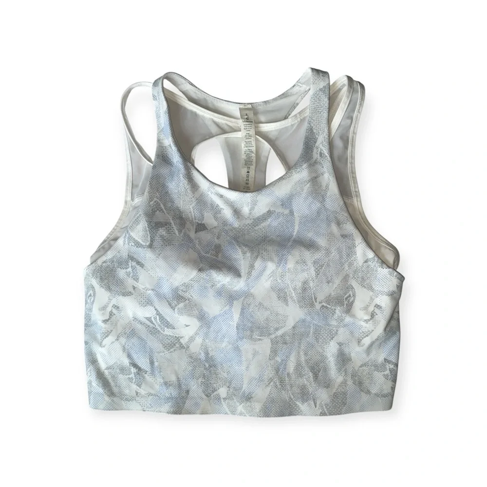Lululemon Break Free Tank Nulux in Jasmine White Multi size 8 - Picture 4 of 11